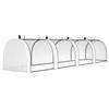 Outsunny Serra, serra a tunnel resistente all'inverno con porta avvolgibile con cerniera 395 x 100 x 80 cm Bianco | Aosom Italy