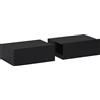 HOMCOM Set di 2 Comodini Sospesi Moderni con Cassetto in Legno, 40x30x15cm, Nero | Aosom Italy
