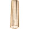 Outsunny Lampione Solare Esterno in Rattan Sintetico con Luci LED Accensione e Spegnimento Automatico Impermeabile Ø21,5x61 cm Naturale | Aosom Italy