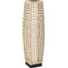 Outsunny Lampada Solare da Giardino in Rattan Sintetico con LED Accensione/Spegnimento Automatico 21x21x78 cm Natural | Aosom Italy