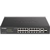 D-link Switch D-link Gestito DGS-1100-18PV2 L2 18 porte Gigabit Ethernet 10/100/1000 Nero [DGS-1100-18PV2]