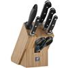 ZWILLING Ceppo di coltelli, 7 pezzi, Ceppo in bambù, Coltelli e forbici in acciaio inox speciale/Impugnature in plastica, Professional S