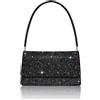 Toptime Black Handbag, Pochette Donna, Nero