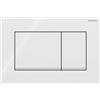 Geberit Placca Geberit Sigma20 Square Bianco / Cromato Lucido Doppio Tasto (ex Sigma30) | 115.883.KJ.1 Bianco