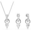 Swarovski Set Mesmera, Taglia pera, Taglia rotonda, Bianco, Bagno rodio