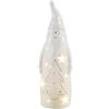 MASCAGNI CASA Babbo Natale Santa Claus con LED 21cm Porcellana Decorazione Natalizia