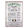 Nostalgic-Art Retro Blechschild Regole Idea Regalo per Gli Appassionati di Campeggio, in Metallo, Design Vintage con Scritta, 20 x 30 cm