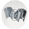 Wenko 22133100 Static-Loc, Porta-Soffione da Doccia, in Plastica, Colore Argento, 9,5 x 5 x 9,5 cm