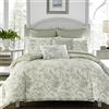 Laura Ashley Home - Set copripiumino per letto matrimoniale, reversibile, in cotone, include federe coordinate con federe Euro e cuscini (Natalie Green, Queen)