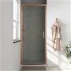 Parama Porta doccia 100cm con apertura a battente profili slim rame spazzolato vetro 6mm trasparente anticalcare h190 | Portofino