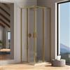 Parama Box doccia angolare 70x70cm con profili oro spazzolato slim vetro 6mm trasparente anticalcare h190 | Portofino