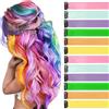 jooceebaby Extension Capelli Colorati Con Clip Colore miscelato 12 pezzi 22 pollici Lungo Dritto Sintetiche Resistenti al Calore per Bambini Ragazze Donne Festival Feste Halloween Cosplay
