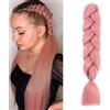 jooceebaby Rosa Scuro Extension Per Treccine Africane 24 Kanekalon Treccia Capelli Ombre Jumbo Extension Capelli Fibra Sintetica Treccia Di Scatola Crochet Twist Intrecciare