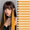 jooceebaby Extension Capelli Colorati Con Clip Giallo mango 12 pezzi 22 pollici Lungo Dritto Sintetiche Resistenti al Calore per Bambini Ragazze Donne Festival Feste Halloween Cosplay
