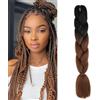 jooceebaby Nero/Rame Extension Per Treccine Africane 24 Treccia Capelli Extension Colorate Ombre Jumbo Treccia Extension Capelli Fibra Sintetica Treccia Di Scatola Crochet Twist Braiding Hair