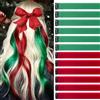 jooceebaby Extension Capelli Colorati Con Clip Rosso/Verde erba 12 pezzi 22 pollici Lungo Dritto Sintetiche Resistenti al Calore per Bambini Ragazze Donne Festival Feste Halloween Cosplay
