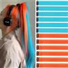 jooceebaby Extension Capelli Colorati Con Clip Arancione rosso/Blu menta 12 pezzi 22 pollici Lungo Dritto Sintetiche Resistenti al Calore per Bambini Ragazze Donne Festival Feste Halloween Cosplay