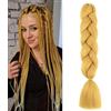 jooceebaby Giallo Oro Extension Per Treccine Africane 24 Kanekalon Treccia Capelli Ombre Jumbo Extension Capelli Fibra Sintetica Treccia Di Scatola Crochet Twist Intrecciare