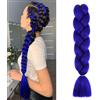 jooceebaby Blu Scuro Extension Per Treccine Africane 24 Treccia Capelli Extension Colorate Ombre Jumbo Treccia Extension Capelli Fibra Sintetica Treccia Di Scatola Crochet Twist Braiding Hair