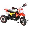 Triciclo per bambini stile moto a pedali con luci e suoni, 3 ruote larghe, età 18-36 mesi, 71x40x51cm, rosso