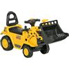 Escavatore per bambini con benna e spazio contenitore a scomparsa, in pp e abs, 80x26.5x39 cm, giallo e nero
