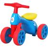 Bicicletta equilibrio senza pedali giochi con 4 ruote per bambini da 18-36 mesi blu e rosso 57cm x 33.5cm x 42.5cm