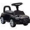 Macchina per bambini licenza mercedes benz con clacson e spazio portaoggetti, 65x28x39 cm, nero