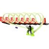 Pista per macchinine con effetti luminosi e automobilina, per bambini da 3-6 anni, 86x67x21cm