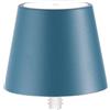 Zafferano, Lampada Poldina Stopper, Lampada per Bottiglia Ricaricabile e Senza Fili con Controllo Touch, Adatta per Salotto ed Esterni, Dimmer, 2200-3000 K, Altezza 11 cm, Colore Blu Avio