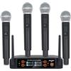 micfuns K4 4 Microfono Senza Fili Portatile per Canzoni KTV sul Palco (Nero)