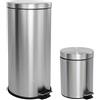 happimess HPM1000A Oscar 8 galloni pattumiera con mini cestino 0, resistente alle impronte digitali, cucina, lavanderia, ufficio, grande: 7,9 galloni, piccolo: 1,3 galloni, acciaio inossidabile