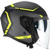 Cgm Casco Moto Jet CGM 136M RNA FIBRA RIDE Nero Giallo fluo opac
