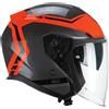 Cgm Casco Moto Jet CGM 136M RNA FIBRA RIDE Nero Rosso fluo