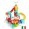 VTech Marble Rush - Discovery Set, Pista per Biglie con 30 Pezzi, 3 MarbleBiglie Incluse, Lanciatore e Area di Lancio, Molti Passaggi Segreti e Bivi, Tante Combinazioni, Batterie Incluse, 4+ Anni