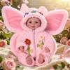 BABESIDE Baby Doll Girl 17 pollici Bambola Realistica con Occhi Azzurri e Vestito da Fata Bambole Realistiche per 3+ Anni Regali di Compleanno per Bambine, Giochi di Ruolo, Natale e Collezionismo