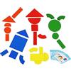 Toys of Wood Oxford TOWO Lavagnetta con Cavalletto per Bambini - Lavagna Magnetica Pieghevole con Lettere, Forme, Numeri Magnetici e Rotolo di Carta da Dipingere - Ideale per Bambini (Shapes)