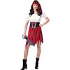 Wizland donna costume pirata abito donna pirata vestire abito stile modesto con cintura e cappello XL