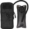 TOPTACPRO Borsa tattica per l'idratazione con vescica interna per sacca idrica da 1 litro Taglio laser MOLLE Borsa per l'idratazione per l'escursionismo, la bicicletta e la corsa(Black)