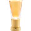 Zafferano Soffio Vase Lampada da Tavolo Portatile LedTouch Dimmer Oro Ambra