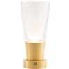 Zafferano Soffio Vase Lampada da Tavolo Portatile LedTouch Dimmer Oro Sabbiato