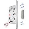GAMOBIFER Serratura Magnetica POLARIS AGB con Fronte 18x196 mm. (Interasse 96 Etrata 50, FORO WC, CROMATO OPACO)