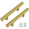 SYDARSYN 6 Pezzi Maniglie per Mobili da Cucina - Maniglie a T-Barra per Armadi, Mobili e Cucina in Acciaio Inox (64 mm Distanza dei Fori)