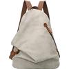 KL928 Zaino vintage in pelle PU - Grande zaino casual da viaggio, zaino da trekking per uomo e donna, 6882-pu-l.grey-n, Large, Zaino