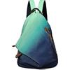 KL928 Zaino vintage in tela e vera pelle, in stile retrò, per uomo e donna, da viaggio, indossabile come monospalla, Rucksack