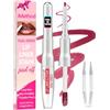 iMethod Lip Liner Stain - Vernice per labbra 2 in 1 con due estremità e pinzette, naturale, di lunga durata, facile da applicare, per tutti i tipi di pelle, dura tutto il giorno, malva