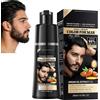Rionavexa Nero Shampoo Colorante Uomo 4 in 1,Shampoo Colorante per Uomo con Olio di Argan,Copertura Naturale dei Capelli Bianchi,Teinture Barbe,Facile e Veloce,Uso Domestico,200ml