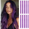 ARWIG 10 estensioni per capello viola, 56 cm, capelli finti lisci con clip, accessori per ragazze (viola)