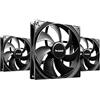 be quiet! Pure Wings 3 ventola PWM da 140 mm, 3 ventole incluse, alta velocità massima, bassa velocità minima, telaio della ventola ottimizzato, alta pressione dell'aria, funzionamento molto