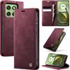 Cracedily Cover per Motorola Edge 60 Fusion/Edge 60 Case, Libro Custodia Portafoglio Premium Pelle PU, Slot Scheda, RFID Shieldon, Chiusura Magnetico Aletta Antiurto Case Custodia per Edge 60, Rosso