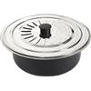 COOK CONCEPT, KC5218, Coperchio Adattabile in Metallo Argentato per pentole da 20 a 26 cm, Design ermetico per Una conservazione ottimale, Facile da Pulire, Dimensione 20-26 cm, Colore Argento